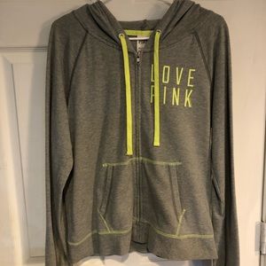 victoria’s secret grey zip-up